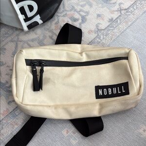 NOBULL Cream and Black Belt Bag